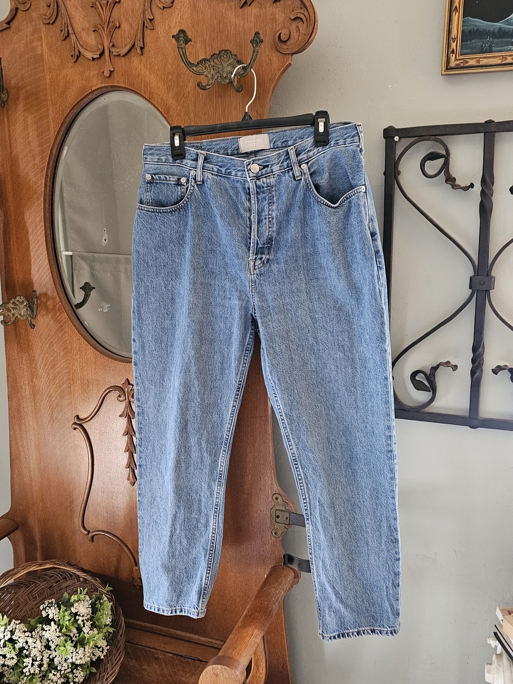 Everlane The '90s Cheeky Jean Organic Cotton Straight Leg Blue Denim